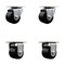Service Caster Low Profile Polyolefin 2-1/2'' Wheel Top Plate Swivel Caster Set with 2 Rigid, 4PK SCC-04S25175-POR-2-R-2 - alternate 1